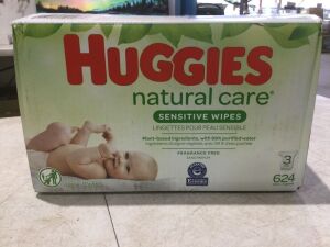 Huggies Natural Care Sensitive Baby Wipes, Unscented, 624ct 