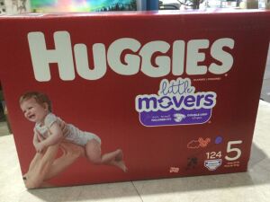 Huggies Little Movers Baby Diapers, Size 5, 124 ct 