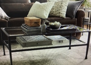 Pottery Barn, Tanner Occasional Base, 2013 Rectangular CoffeGlass Table, Like New, Retail - $190