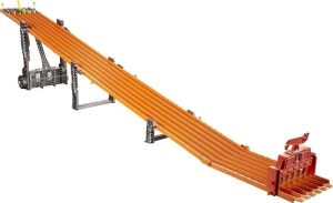 ​Hot Wheels Super 6-Lane Raceway with Lights & Sounds, Includes 6 Hot Wheels Vehicles, Track Unfolds to 8 Feet, Collapses for Easy Storage