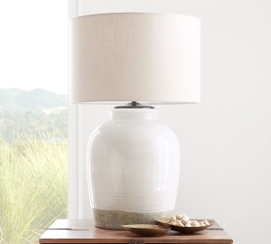 Pottery Barn, Ceramic, White, Table Lamp , Like New, Retail - $250