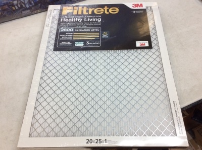 Filtrete 20x25x1, AC Furnace Air Filter, MPR 2800, Healthy Living Ultrafine Particle Reduction, 2-Pack - New 