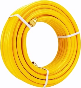 Kinchoix, 70Ft, Gasline, Flexible, Stainless Steel Tubing, Yelllow, With 2Male Fittings, Like New, Retail - $92.99