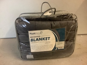 Plush Deluxe Weighted Blanket, 25lbs, Appears New