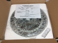 Dixun LED Modern Crystal Chandeliers 3 Ring Stainless Steel&nbsp;Ceiling Fixture &nbsp;- Appears New