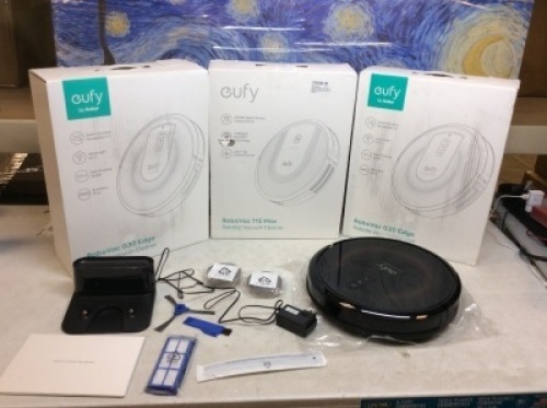 Lot of (4) Eufy by Anker Robotic Vacuum Cleaners, 11S Max & G30 Edge&nbsp;- Unknown Conditions