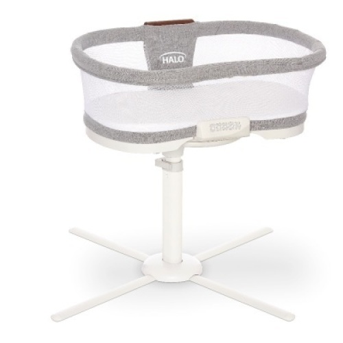 HALO&nbsp;BassiNest&nbsp;Luxe Swivel Sleeper with Nightlight, Vibration and Sound,&nbsp;Dove Gray Tweed - Appears New