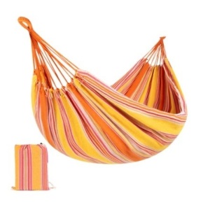 2-Person Brazilian-Style Double Hammock w/ Portable Carrying Bag, Sunset