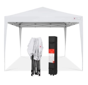 Outdoor Portable Pop Up Canopy Tent w/ Carrying Case, 10x10ft, White