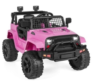 12V Kids Ride-On Truck Car w/ Parent Remote Control, Spring Suspension, Pink