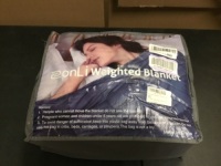 ZonLi 20lb Weighted Blanket with Glass Beads Dark Grey&nbsp;60" x 80" - E-Comm Return, Appears New&nbsp;