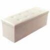 Folding Storage Bench with Padded Seat