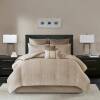 Madison Park Camelia 8 Piece Embroidered Comforter Set King Size - Appears New