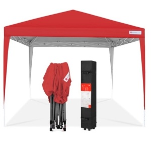 Outdoor Portable Pop Up Canopy Tent w/ Carrying Case, 10x10ft, Red