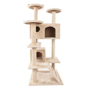 Ktaxon 52" Cat Tree Cat Condo Scratching Post Tower Beige