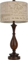 D&eacute;cor Therapy 29.25" Script Table Lamp, Wood Tone Finish