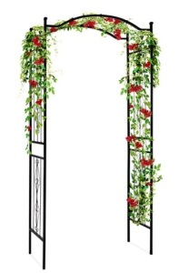 Steel Garden Arch Arbor Trellis for Climbing Plants - 92in