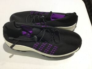 Black & Purple Slip-On Shoes, Size 40