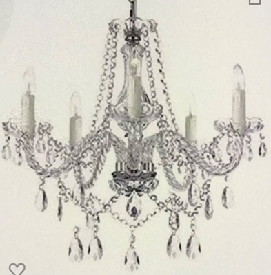 Saint Mossi, Contemporary Elegant, K9 Crystal Glass, Chandelier Pendant, 5 Lights, Retail - $99.99