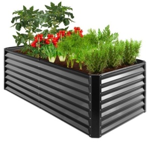 Outdoor Metal Raised Garden Bed for Vegetables, Flowers, Herbs - 6x3x2ft