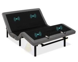 Adjustable Bed Base with Massage, Remote, USB Ports, Queen 