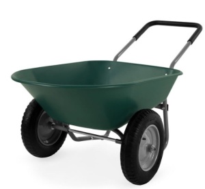 Dual-Wheel Wheelbarrow Garden Cart