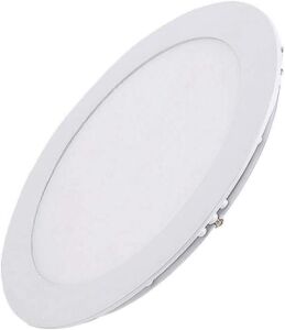 Case of (10) 12W Round LED Recessed Ceiling Panel Light AC85-265V 6500K