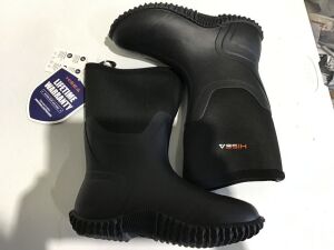 Hisea Women's Waterproof Rubber Boots, Size 9