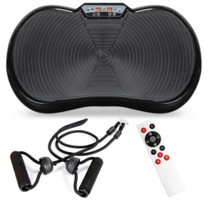 Vibration Plate Exercise Machine Full Body Fitness Platform w/ Bands