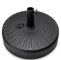 Plastic Patio Umbrella Base Pole Holder Accessory w/ Adjustable Knob, Appears New