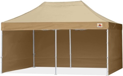 ABCCanopy Pop Up Canopy Tent with Side Walls, 10' x 20', Beige