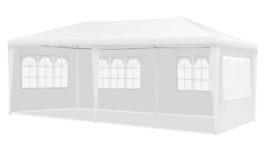 10 ft. x 20 ft. White Canopy Tent Wedding Party Tent with Carry Bag