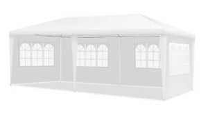 10 ft. x 20 ft. White Canopy Tent Wedding Party Tent with Carry Bag