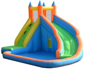 Inflatable Mighty Bounce House Jumper With Water Slide