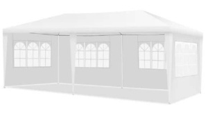 10 ft. x 20 ft. White Canopy Tent Wedding Party Tent with Carry Bag