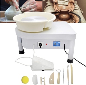 Pottery Wheel Machine 350W 25CM 9.8" Electric Ceramic Machine Clay Making Pottery Tool with Detachable Basin. Appears New