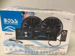 Boss Audio Marine Media Player System, Missing Remote, Untested, E-Comm Return, Retail 94.99