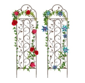 Set of 2 Iron Arched Garden Trellis