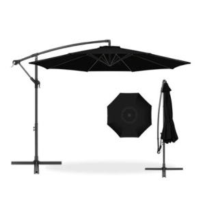 Offset Hanging Patio Umbrella - 10ft, Black