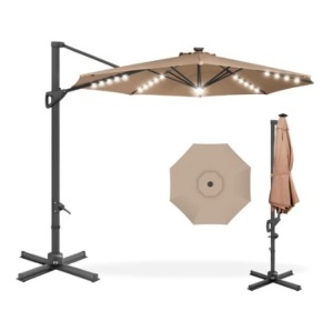 Offset Hanging Patio Umbrella - 10ft, Tan