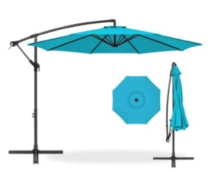 Offset Hanging Patio Umbrella - 10ft, Sky Blue