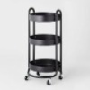 3 Tier Round Metal Utility Cart3 Tier Round Metal Utility Cart