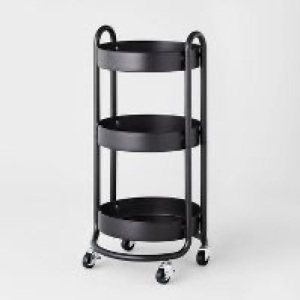 3 Tier Round Metal Utility Cart - Brightroom 