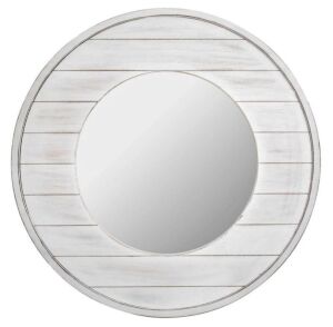 FirsTime & Co. Ellison Farmhouse Shiplap Mirror, Aged White, 27" 