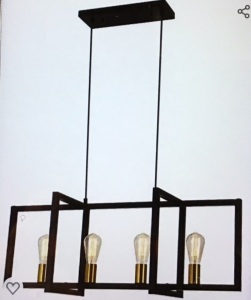 Heircido, Black/Gold, Pendeant Light , Like New, Retail - $89.99