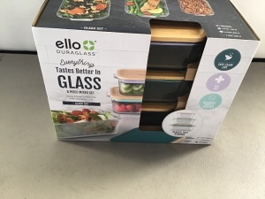 Ello Duraglass, Food Storage, 6 Piece, Like New, Retail - $38.97