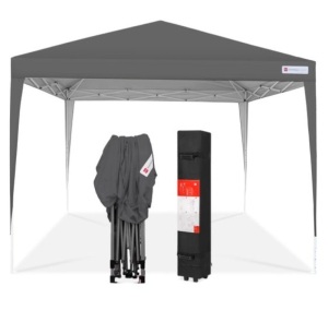 Outdoor Portable Pop Up Canopy Tent w/ Carrying Case, 10x10ft, Dark Gray