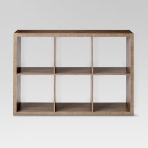 Threshold 6 Cube Organizer Shelf 13" in Gray Finish. Appears New