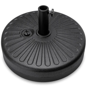 Plastic Patio Umbrella Base Pole Holder Accessory w/ Adjustable Knob, Appears New