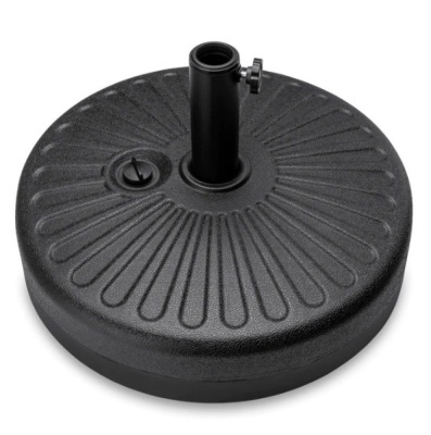 Plastic Patio Umbrella Base Pole Holder Accessory w/ Adjustable Knob, Appears New